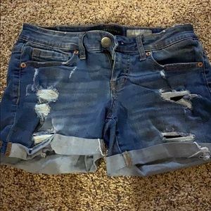 midi jean shorts